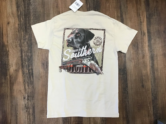 Straight Up Southern Tee Black Lab Armed