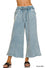 Acid Wash Palazzo Pants Blue Grey