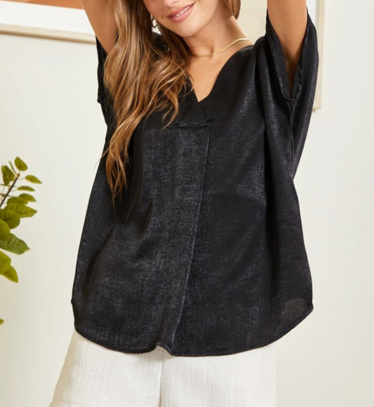 Galaxy Shimmer V Neck Blouse