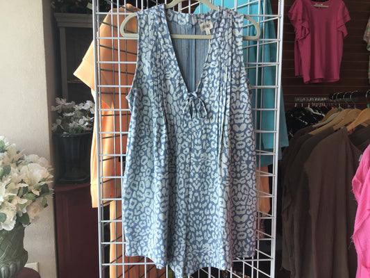 Denim Cheetah Romper