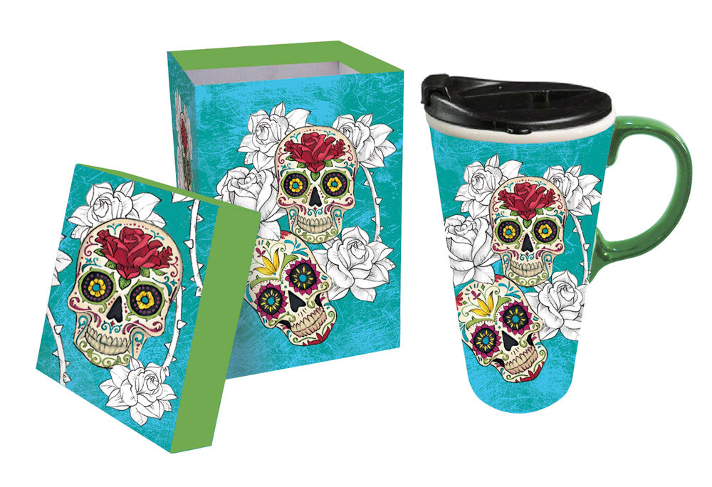 Ceramic Perfect Cup, 17oz., Day of the Dead