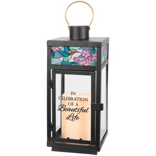 "In Celebration" Stained Glass Top Lantern