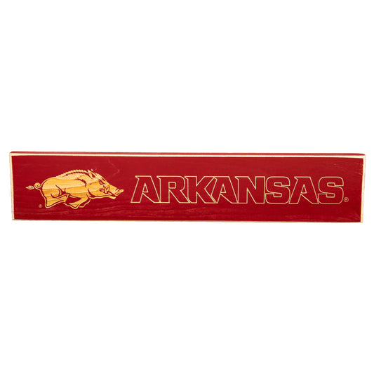 Razorback Wood Sign  3.5" x 18"