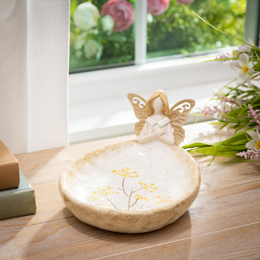 Floral Angel Ceramic Dish