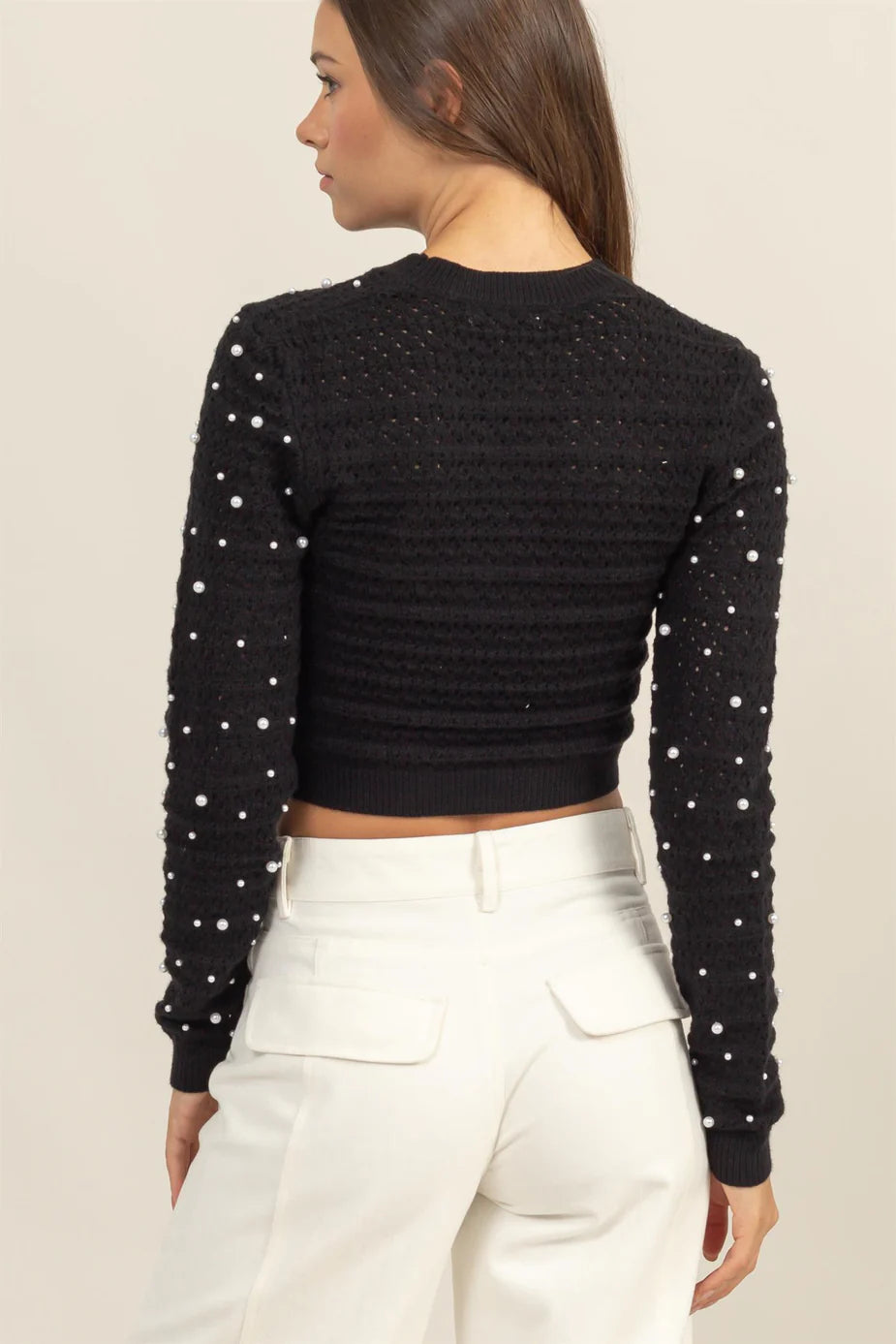 Crop Black Pearl Sweater