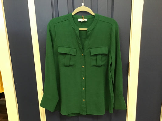 Button Up Air Flow Top