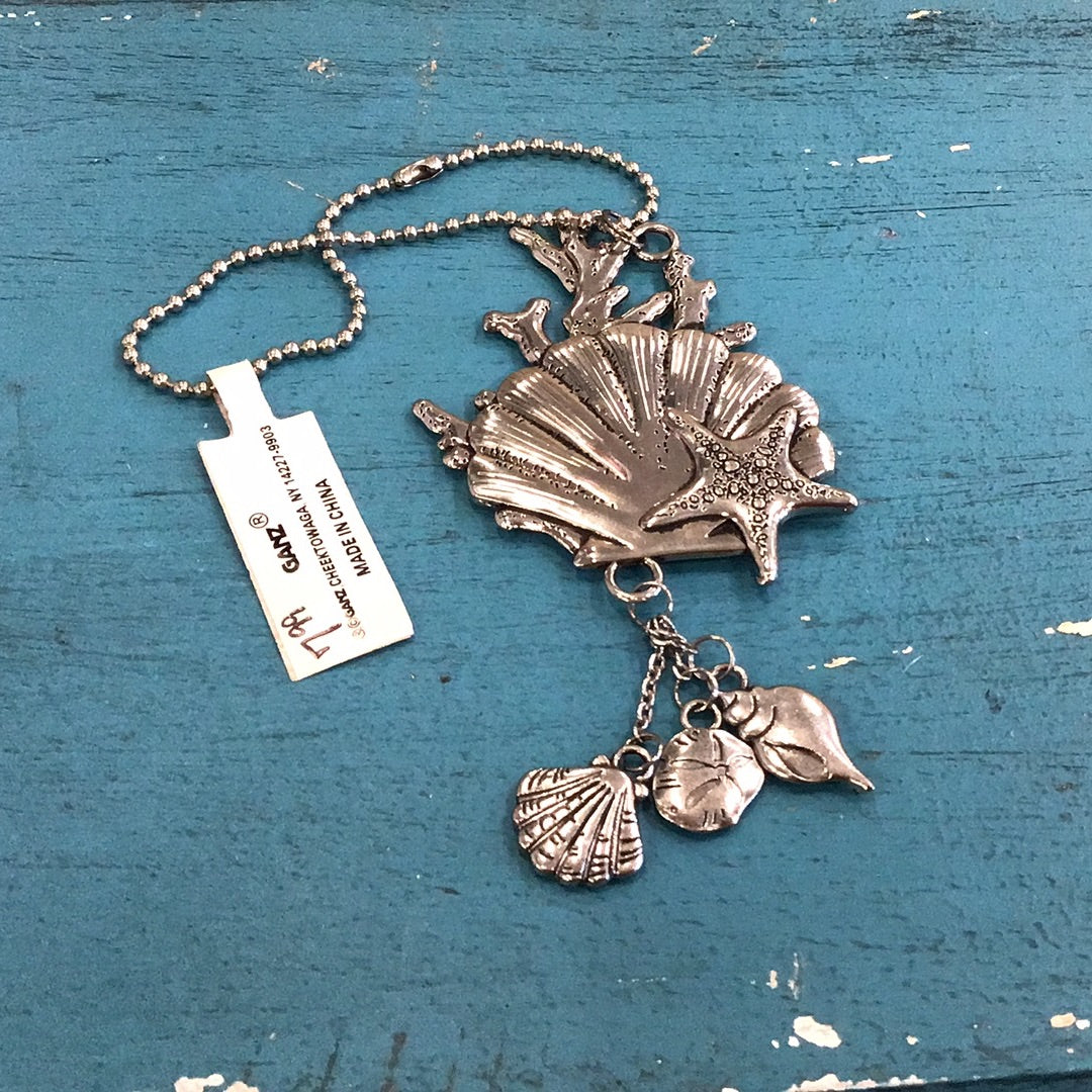 Silver Seashell Keychain