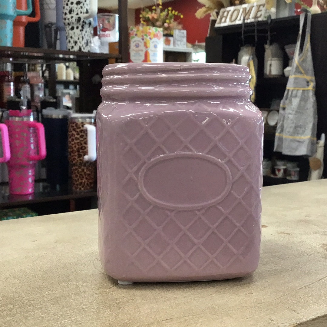 Ceramic Jar Decor - Purple