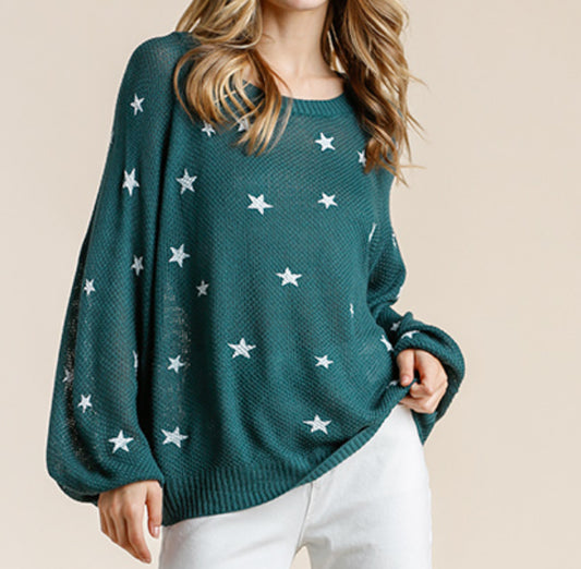 Peacock Star Sweater