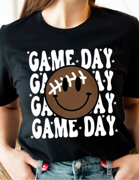 Game Day Smiley Face Tee