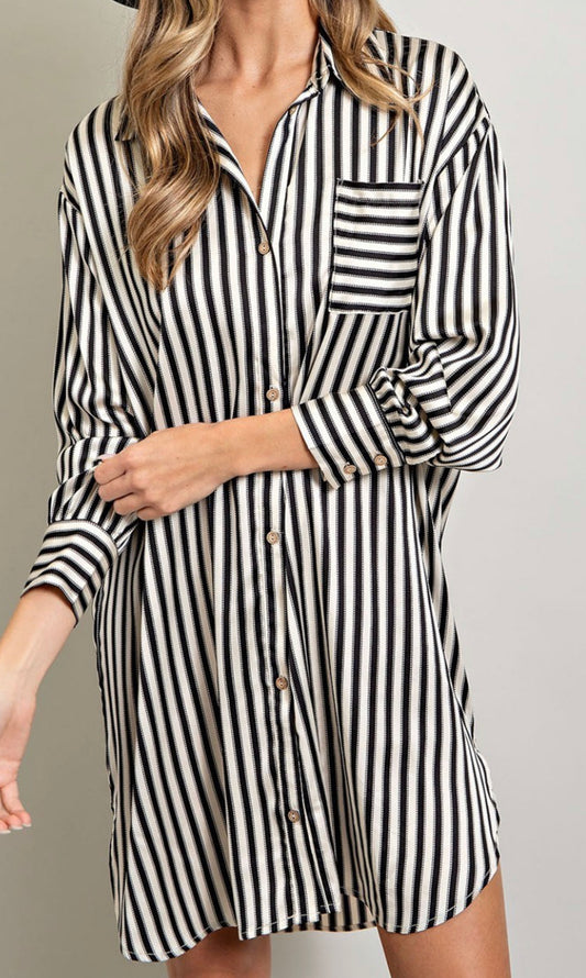 Black | White Stripe Dress