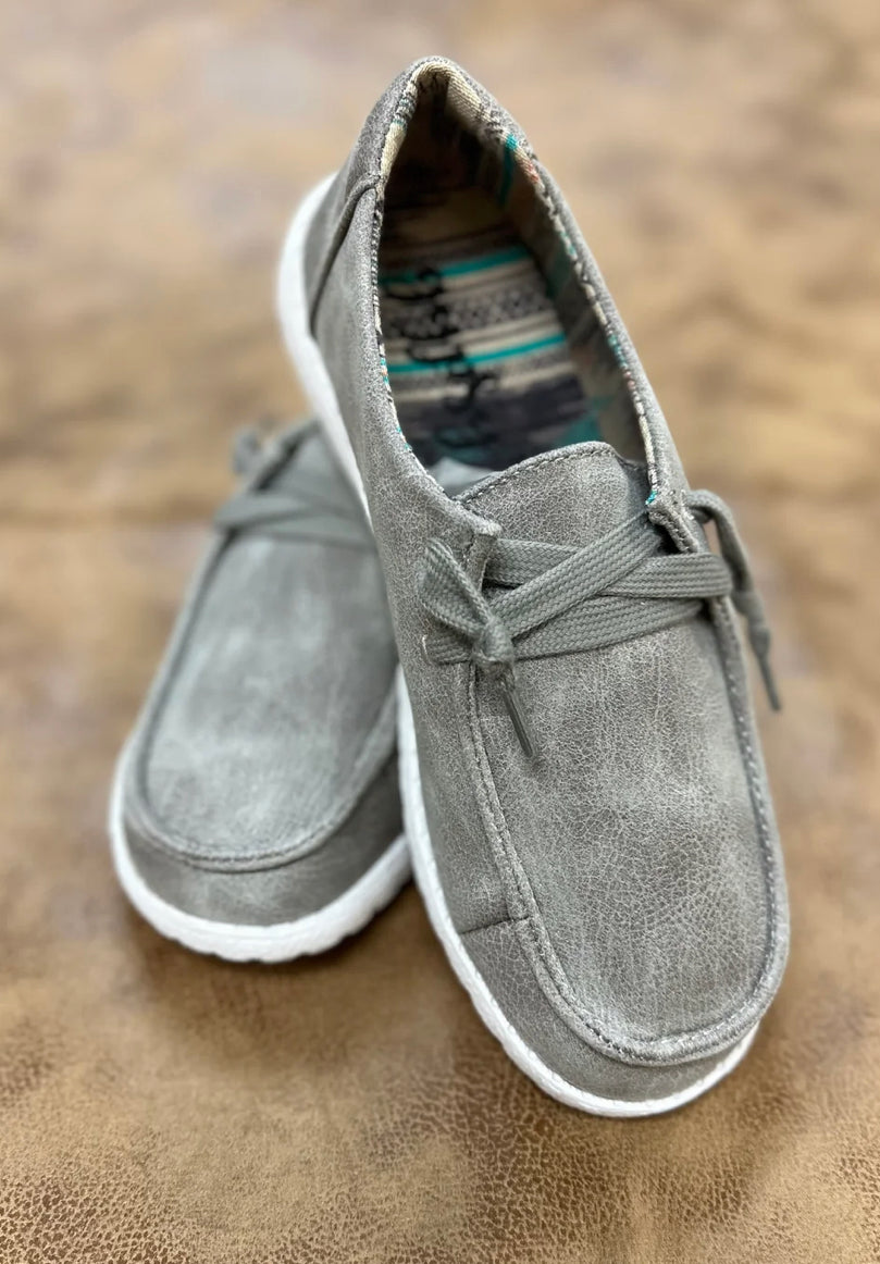 Grey Candice Gypsy Jazz Slip Ons