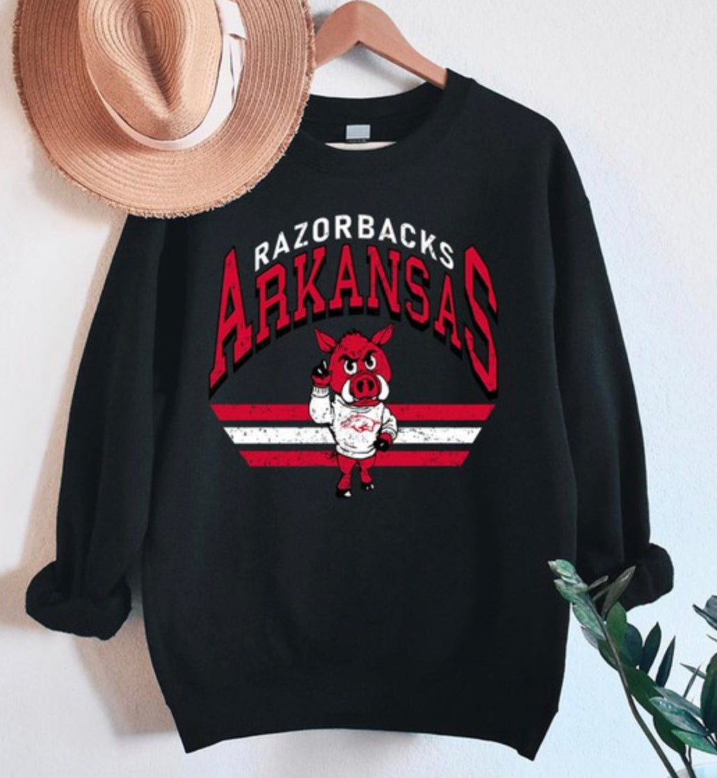 Black Arkansas Razorback Sweatshirt