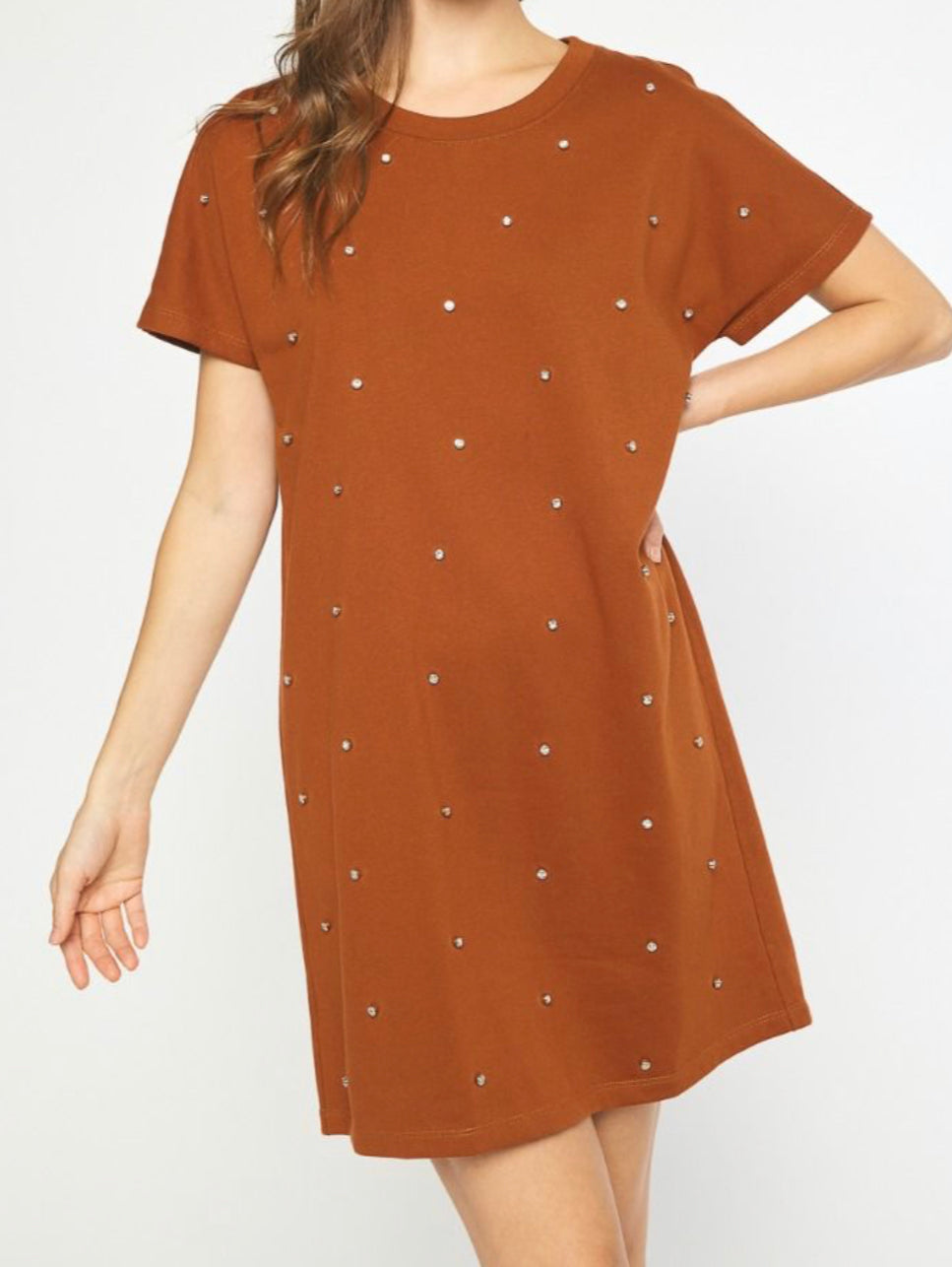 Rust Rhinestone Dress