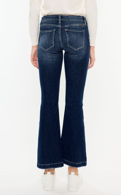 Mid Rise Petite Flare Jeans by KanCan