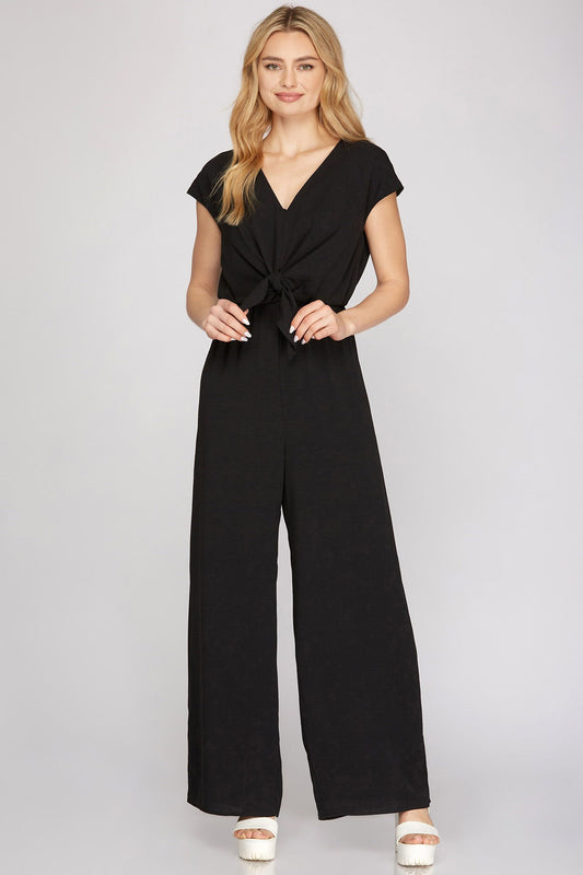 Black Classic Bow Romper | Jumpsuit