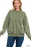 Fleece Oversized Pullover Light Olive