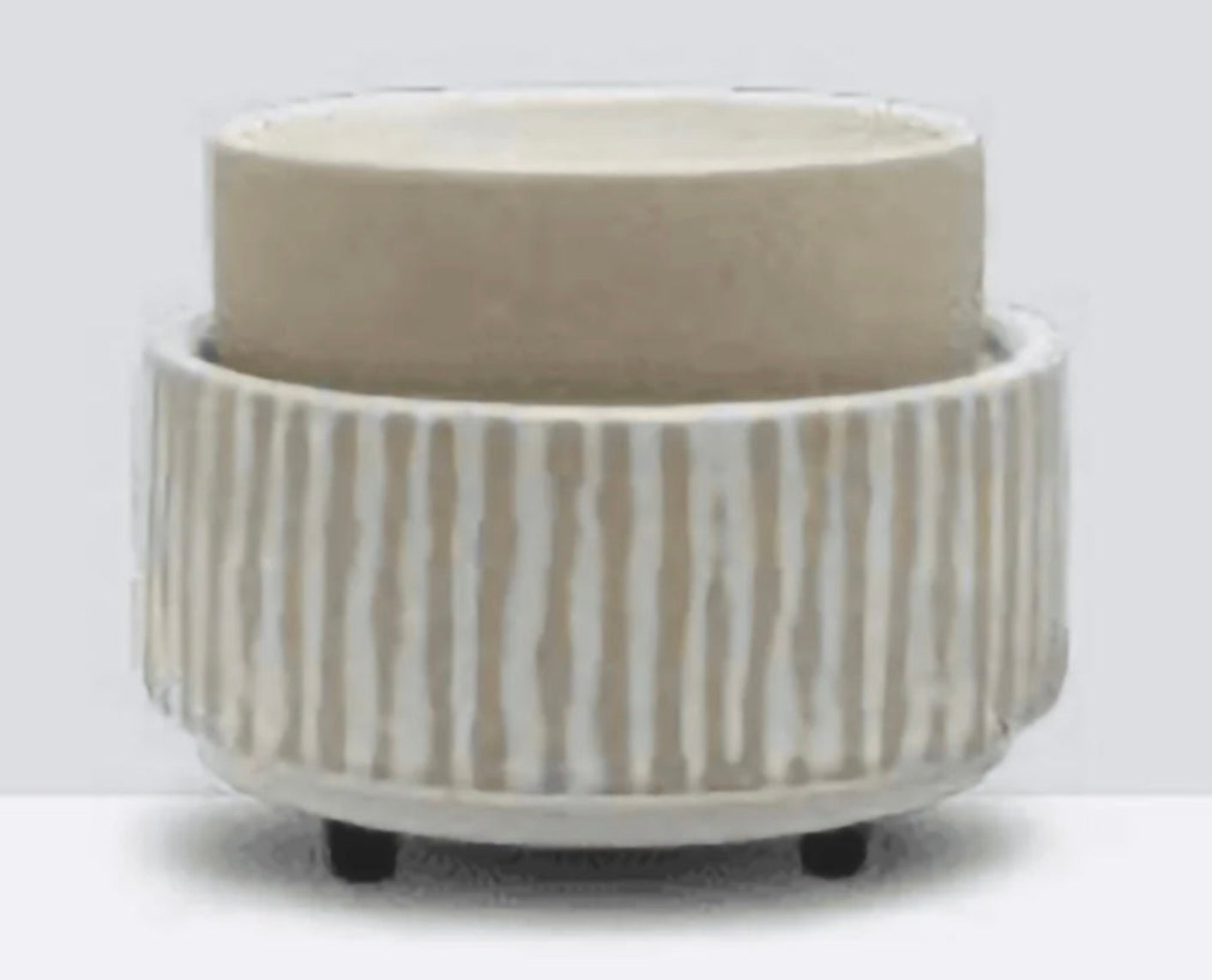 Taupe and Ivory Wax Warmer