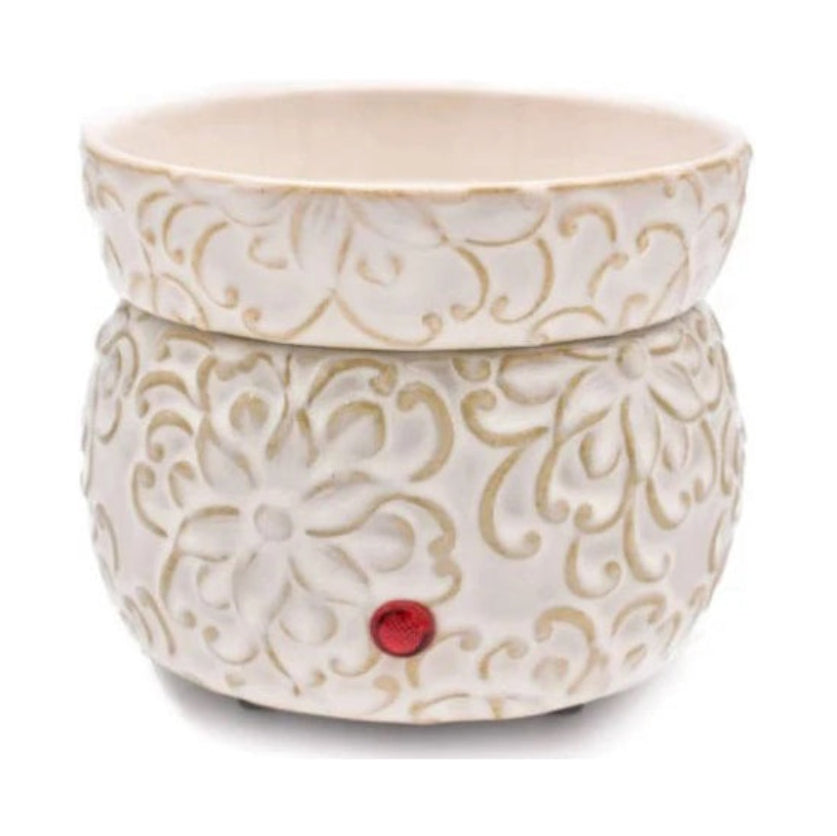 Ivory Floral Wax Warmer