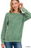 French Terry Pullover Sweatshirt Green