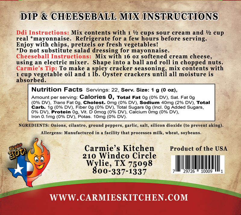 Carmie's Kitchen Savory Dip/Cheeseball Mix