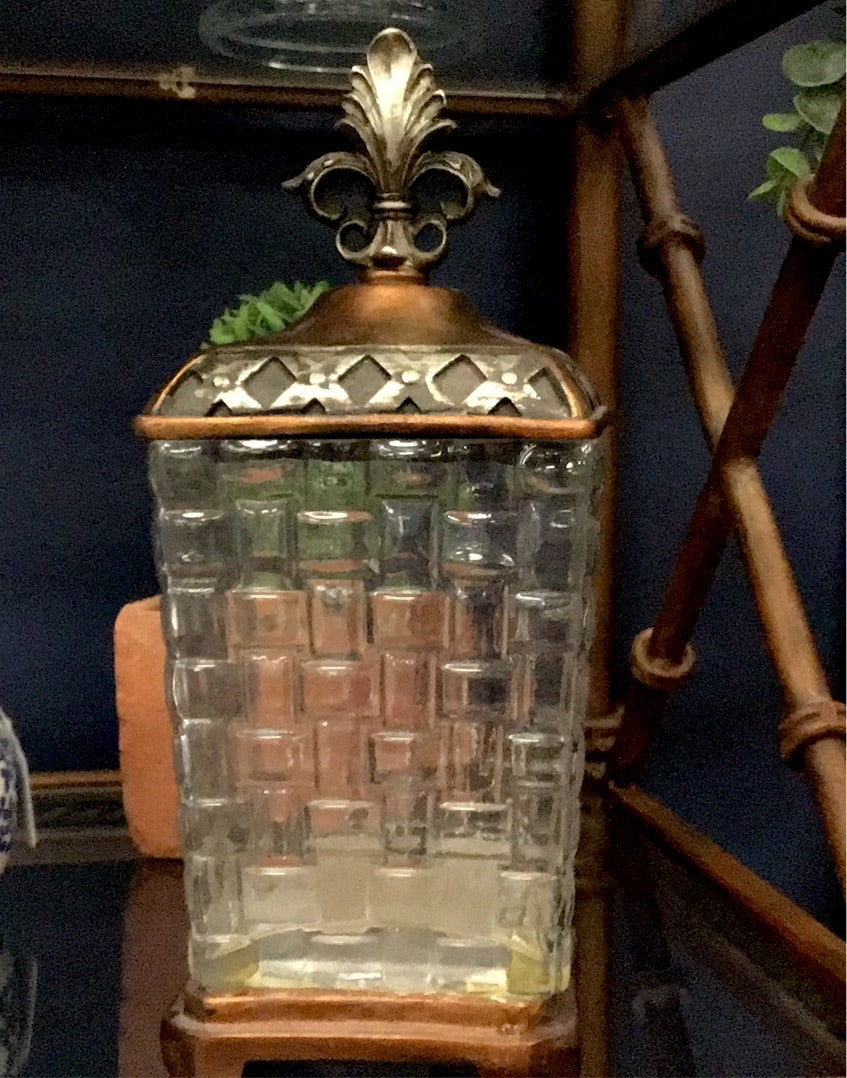 Clear/Copper Jar Decor