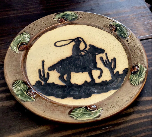 Desert Cowboy Decor Plate