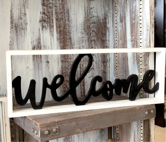 Blk/Wht Welcome Sign