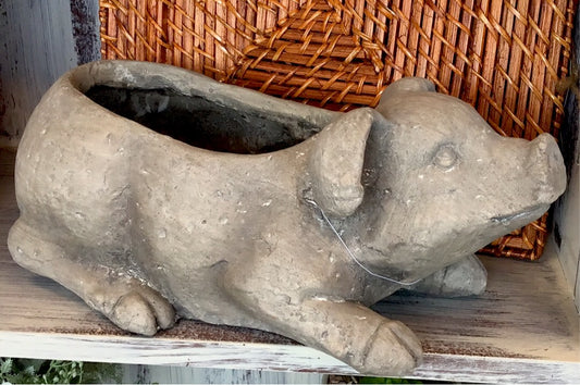 Stone Pig Decor