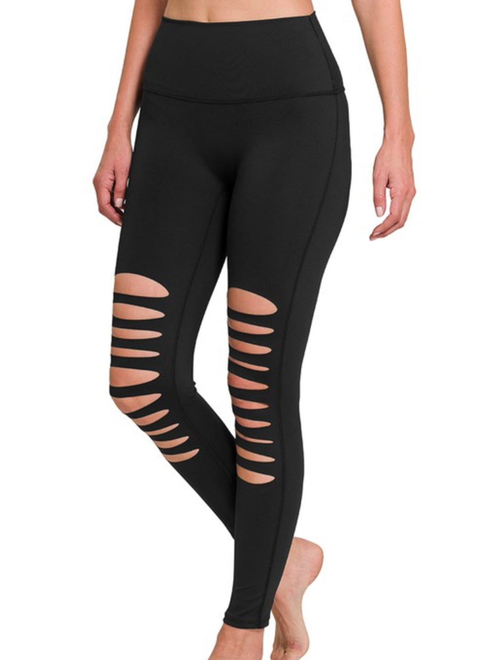 Black Athletic Pants w/ Cut Outs