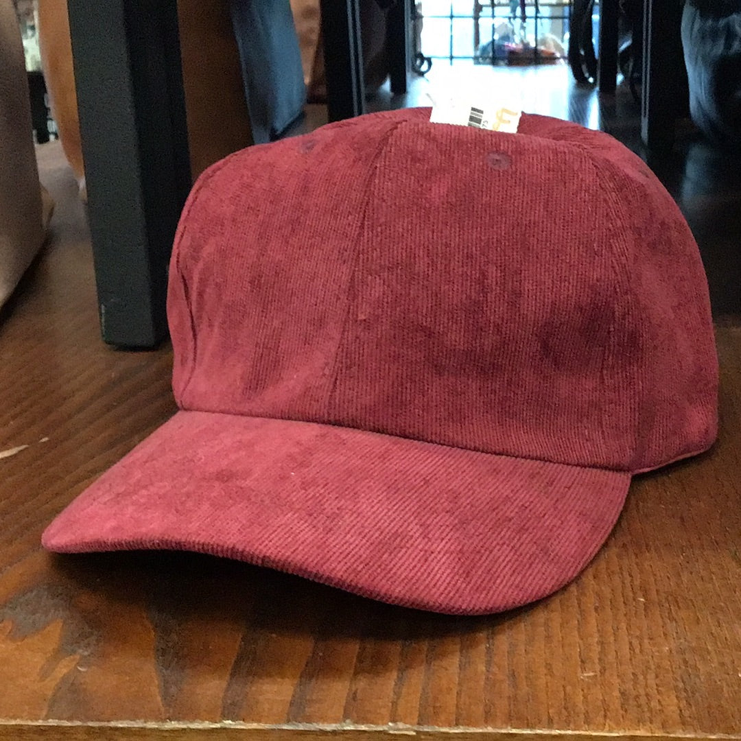 Red Corduroy Cap