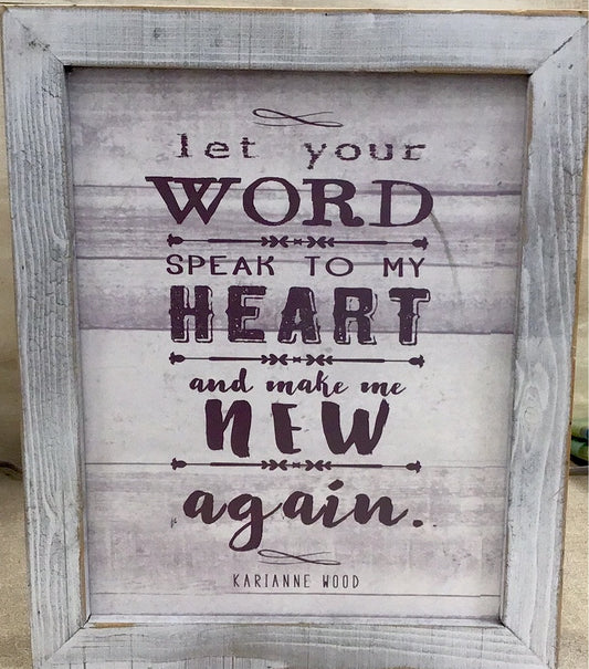 Let Your Word Sign