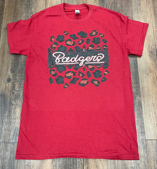 Red Leopard Badger Tee