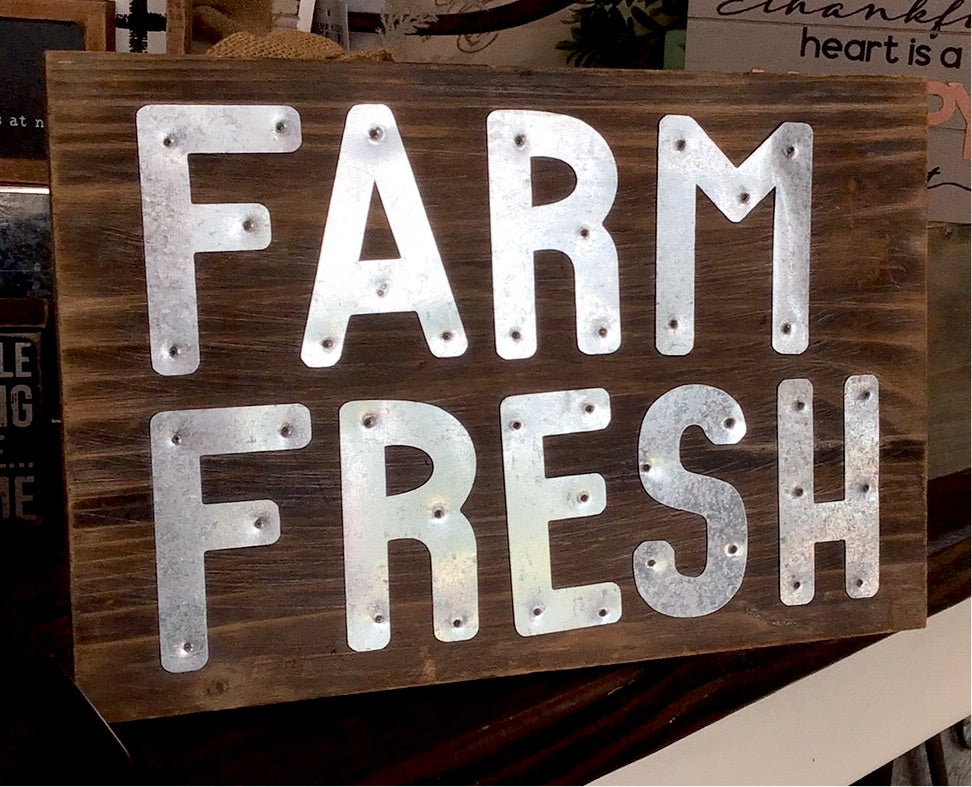 Farm Fresh Wood Sign