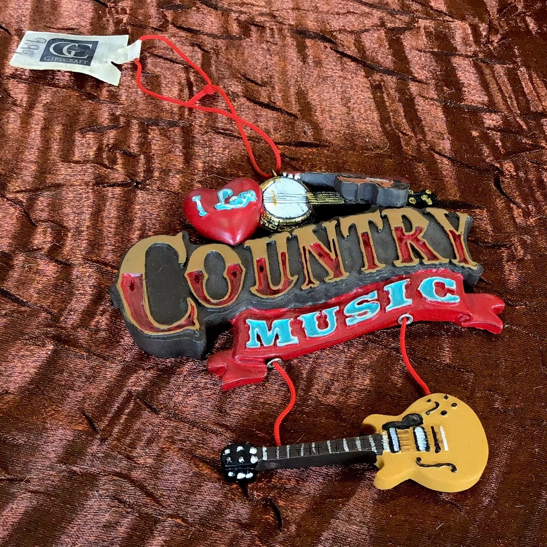 I Love Country Music Ornament