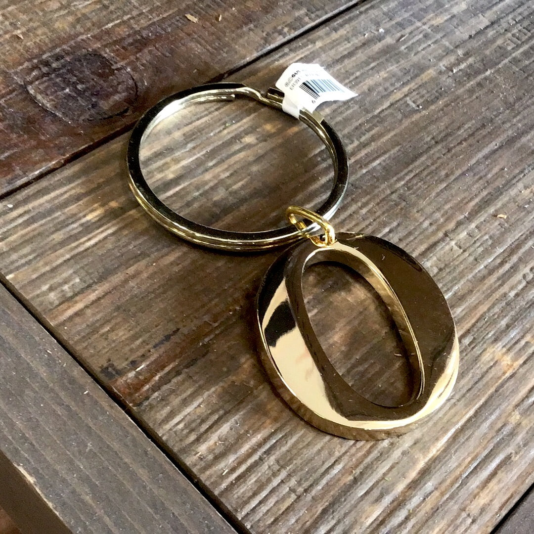 Gold Letter Keychain - O