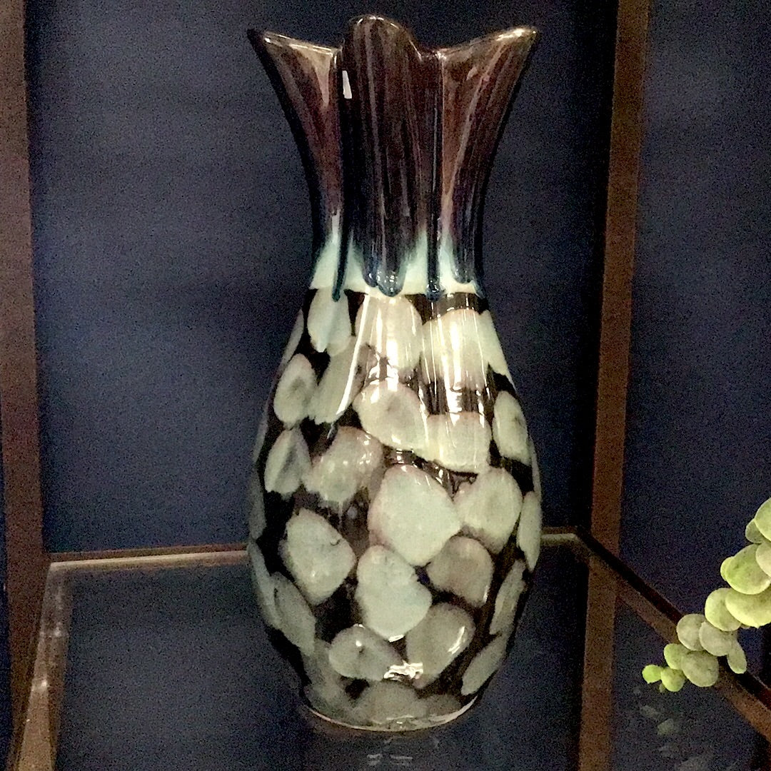 Tall Multi-Color Spotted Vase Decor