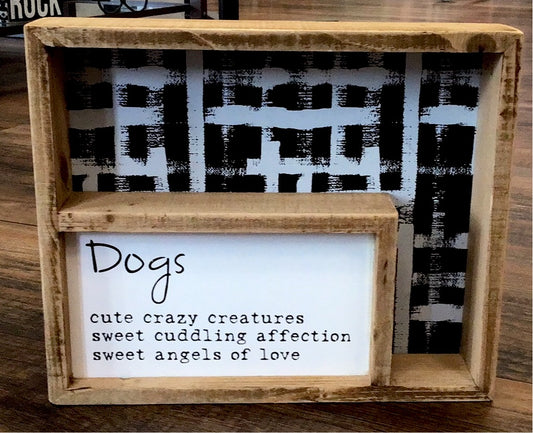 Inset Box Sign - Dogs