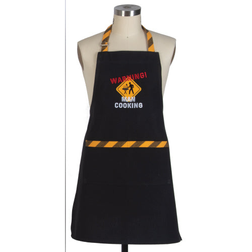 Warning Man Cooking Apron