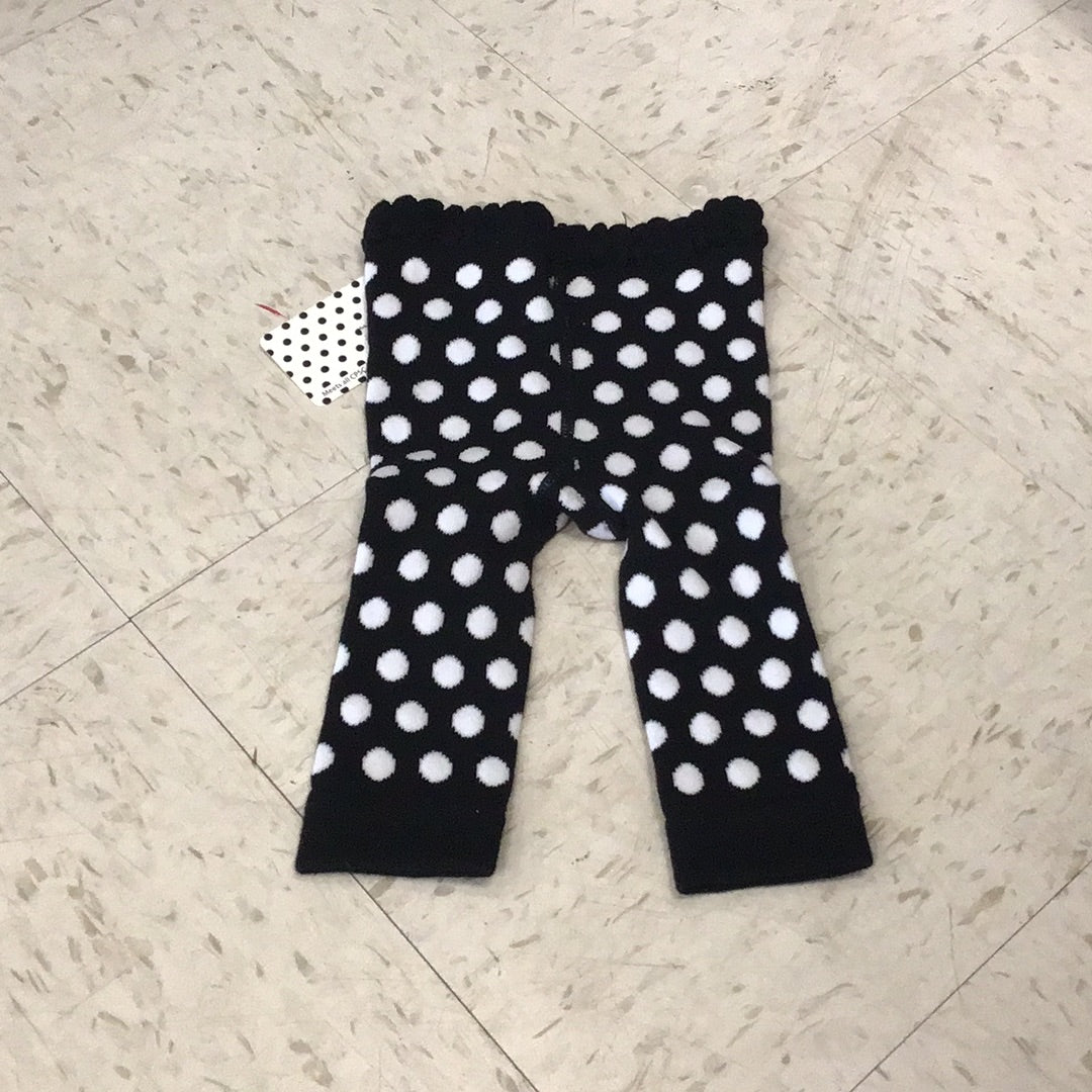 Black/White Dot Baby Leggings