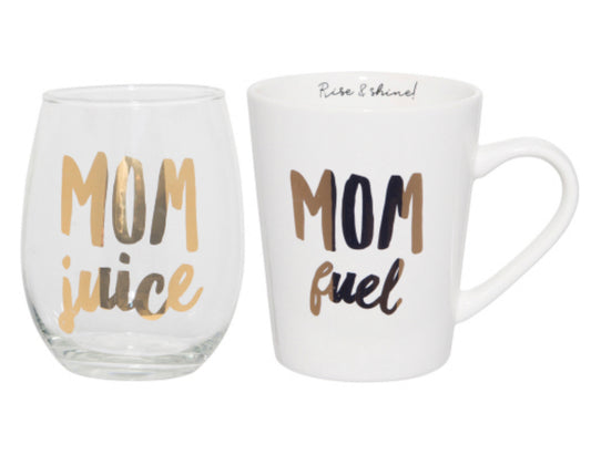 Mom Fuel | Mom Juice Mug | Wine Set