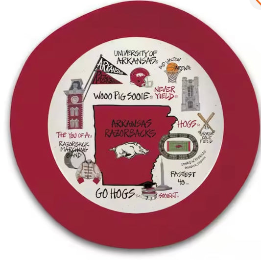 Arkansas Razorback Themed Serving Bowl