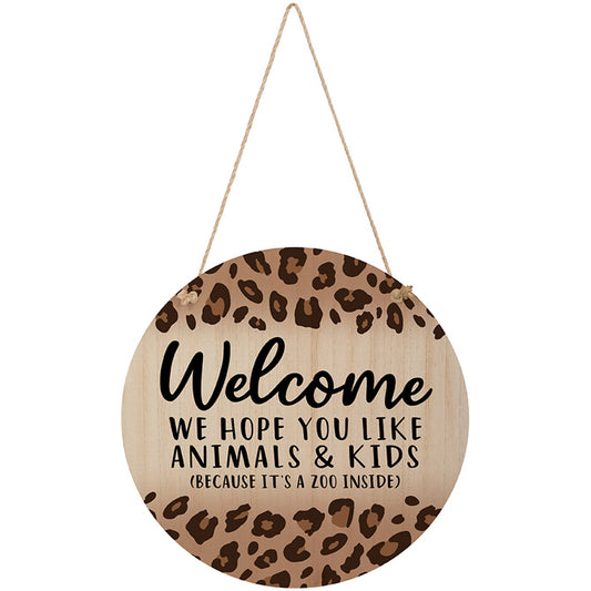 Welcome | It’s A Zoo Inside | Door Hanger