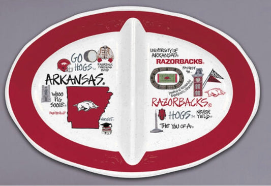 Arkansas Razorbacks Themed 2 Sided Serving Platter