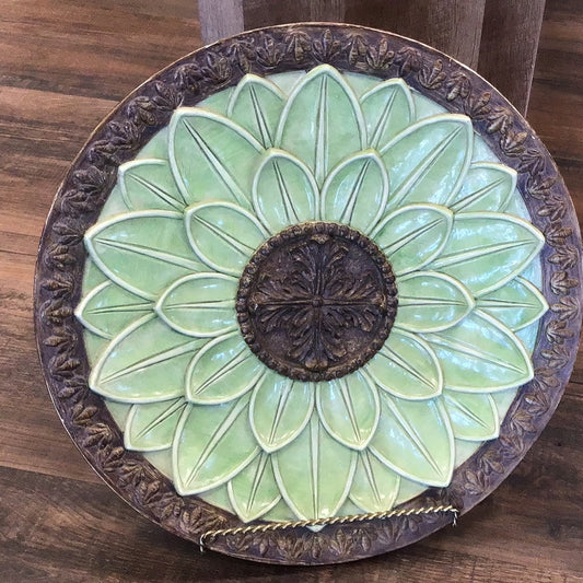 Green Flower Display Piece