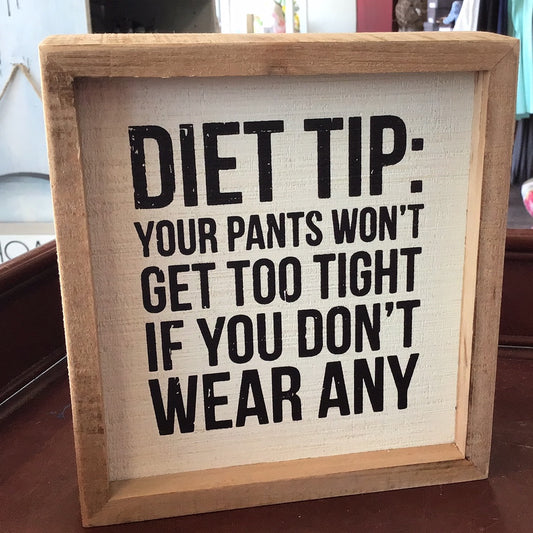 Inset Box Sign - Diet Tip