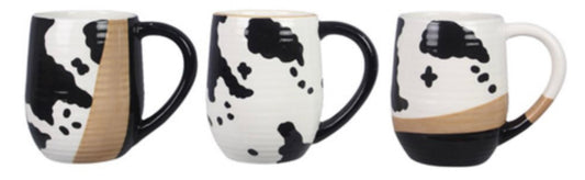 Cow Print Ceramic Mugs