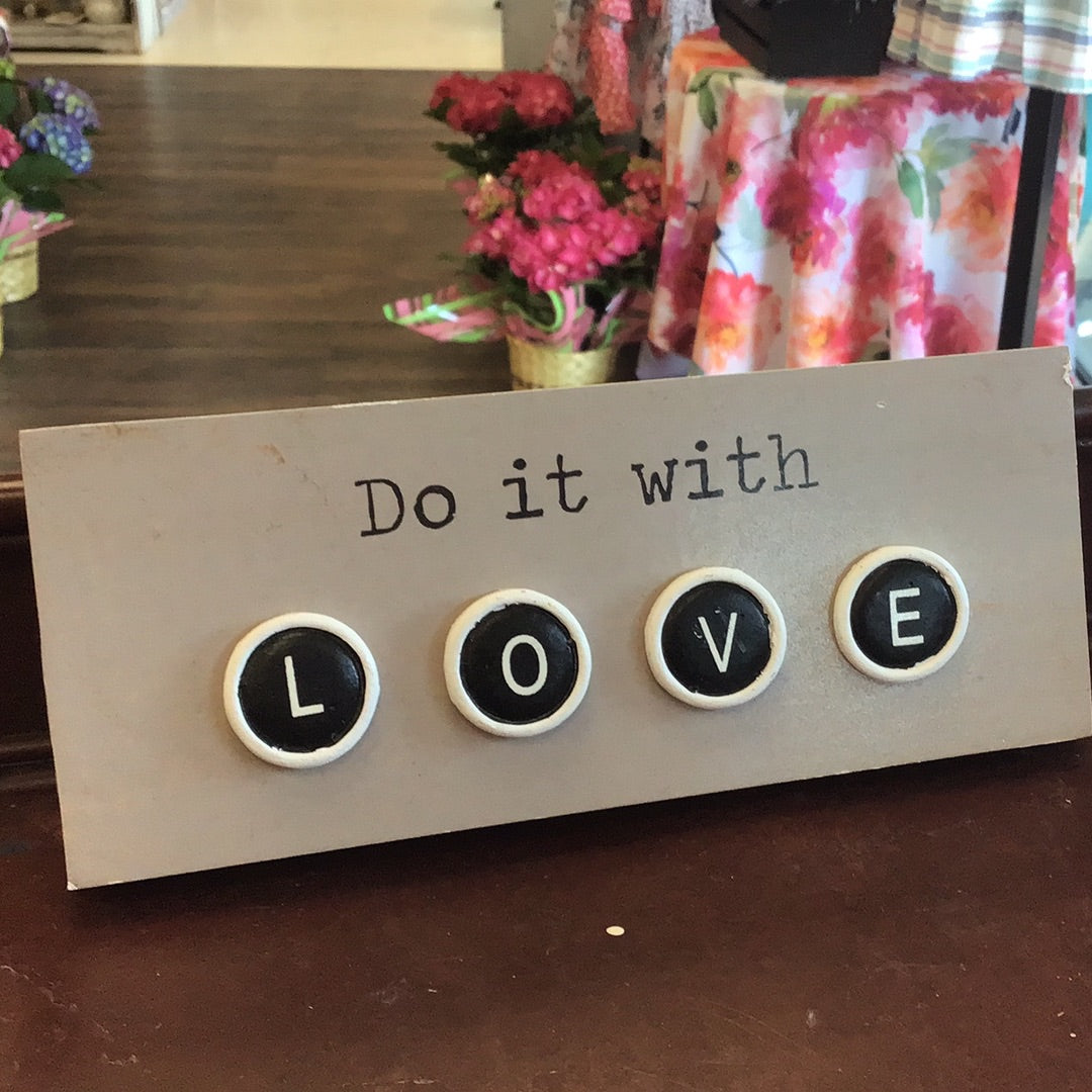 With Love Block Sign