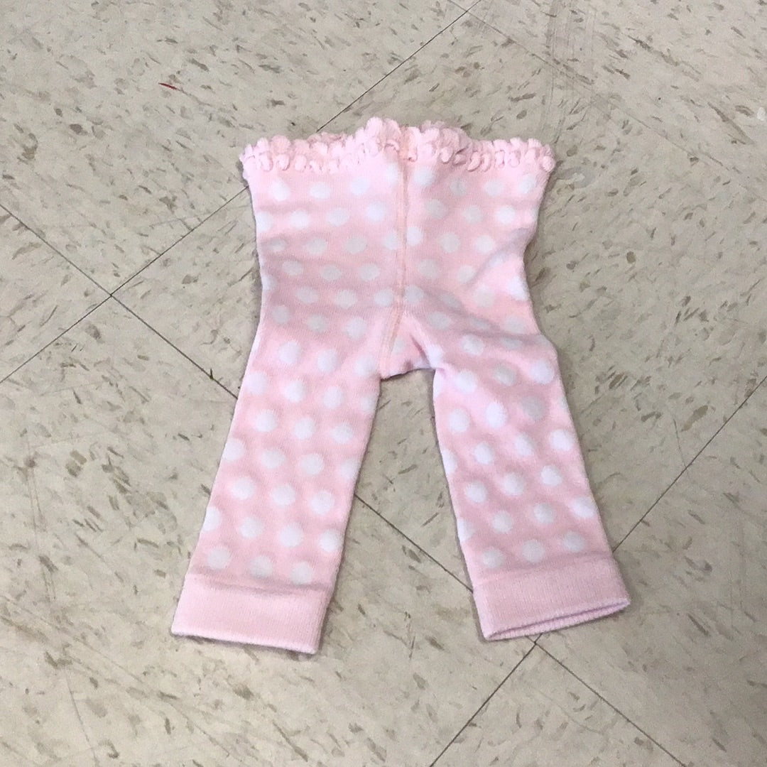 Light Pink/White Dot Baby Leggings