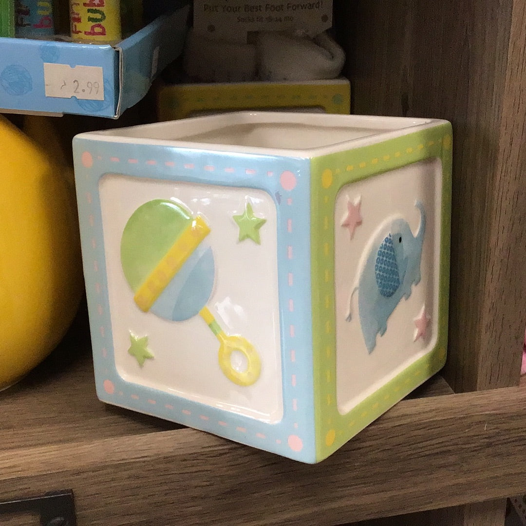 Baby Block Ceramic Container